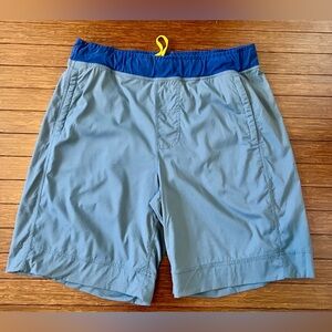 LuLuLemon Pace Breaker Shorts Mens Medium Blue Striped Stretch Fabric Unlined